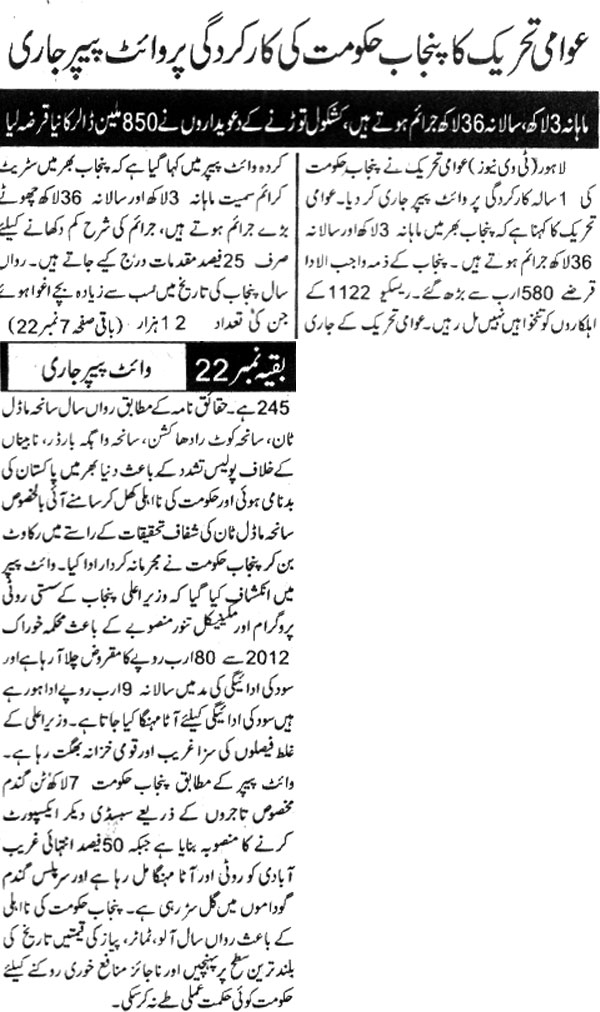 تحریک منہاج القرآن Minhaj-ul-Quran  Print Media Coverage پرنٹ میڈیا کوریج Daily-Aamn-Page-2